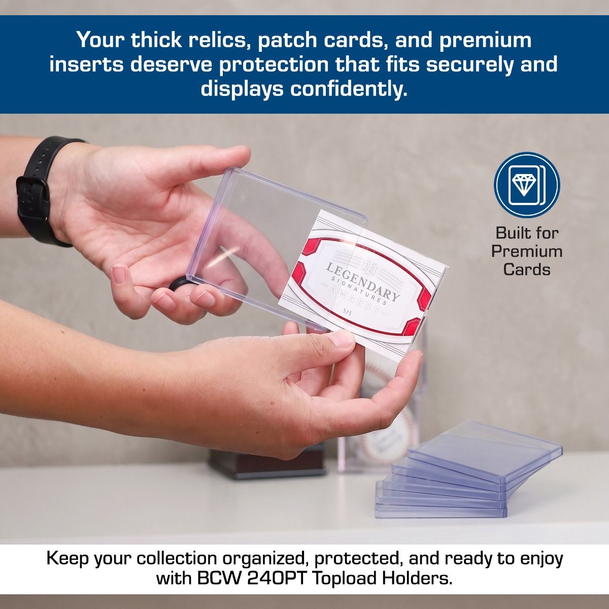 BCW Thick Card Toploaders - 240 PT. (10-PACK)