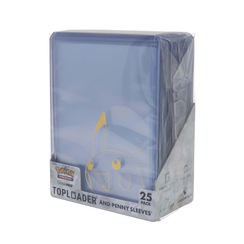 Ultra·PRO 3" x 4" Pokémon Toploaders with Sleeves – Pikachu (25 Pack)