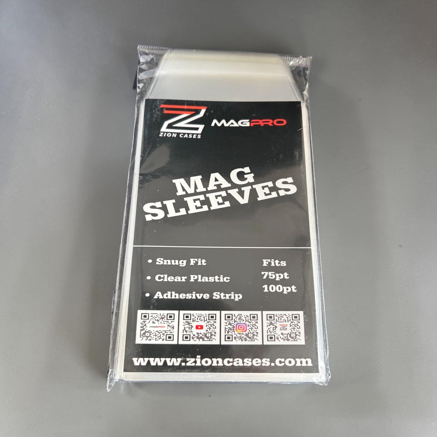 Zion Cases MAG Sleeves 75pt-100pt