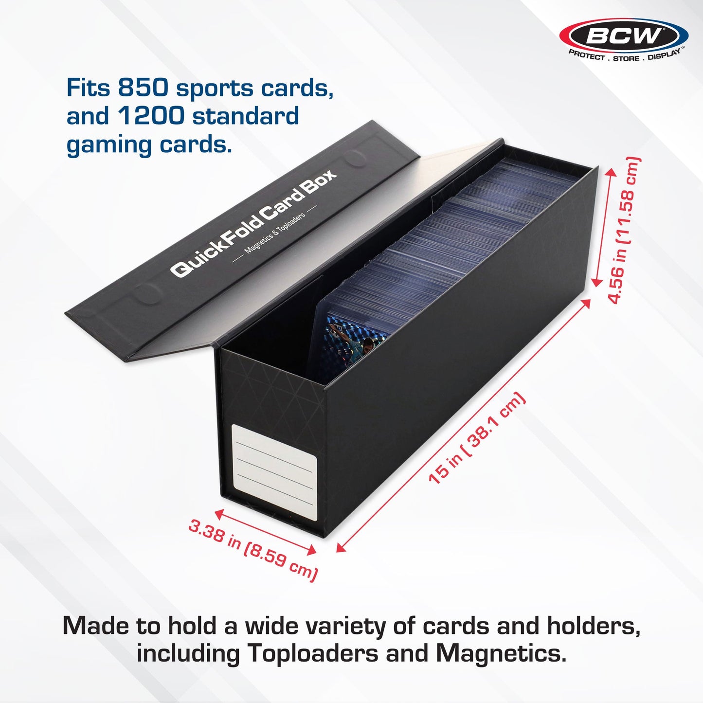 QUICKFOLD MAGNETIC & TOPLOADER CARD BOX  (3-PACK)