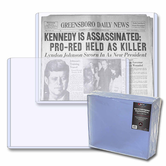 BCW Newspaper Toploader 13" x 11" (5-Pack)