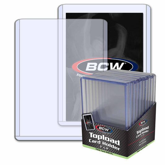BCW Thick Card Toploaders - 240 PT. (10-PACK)