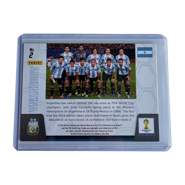 2014 Panini Argentina Team Card (featuring Lionel Messi) FIFA World Cup